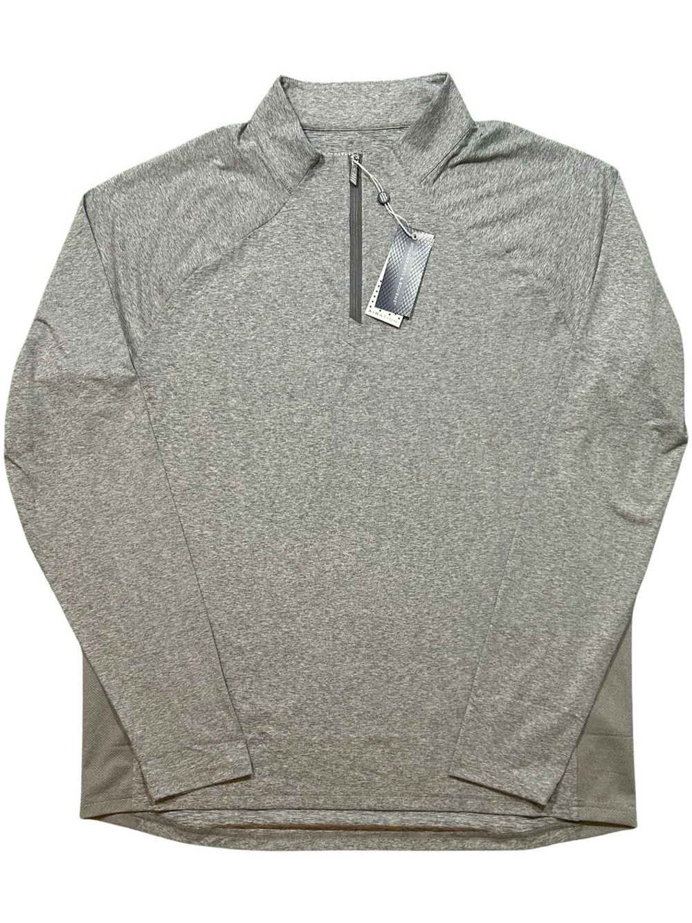 Holderness & Bourne Heathered Charcoal Gray Darrow Pullover Airation Quarter-Zip